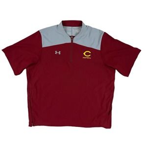 Under Armour Loose‎ Quarter Zip Short Sleeve C Football Shirt Sz XL
